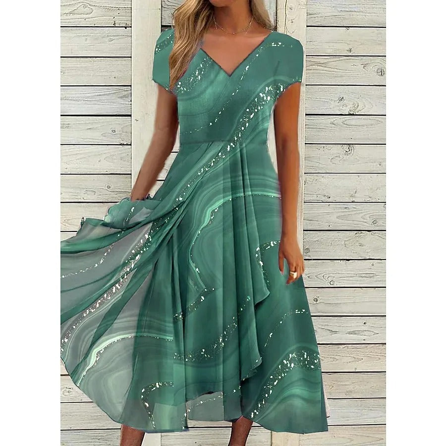 VICTORIA | V-neck Midi Dress