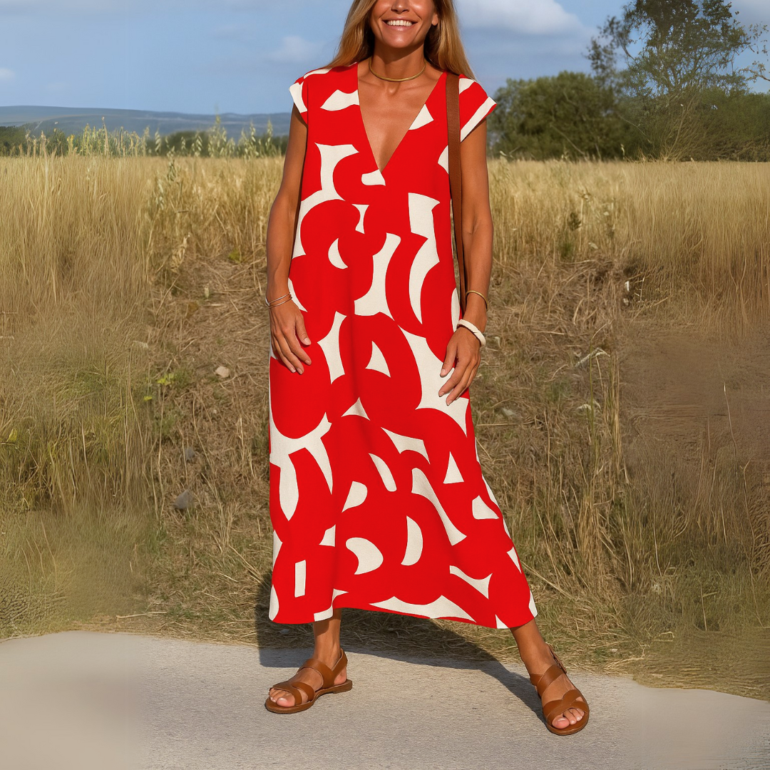 SUZANNE | Fluid V-neck dress