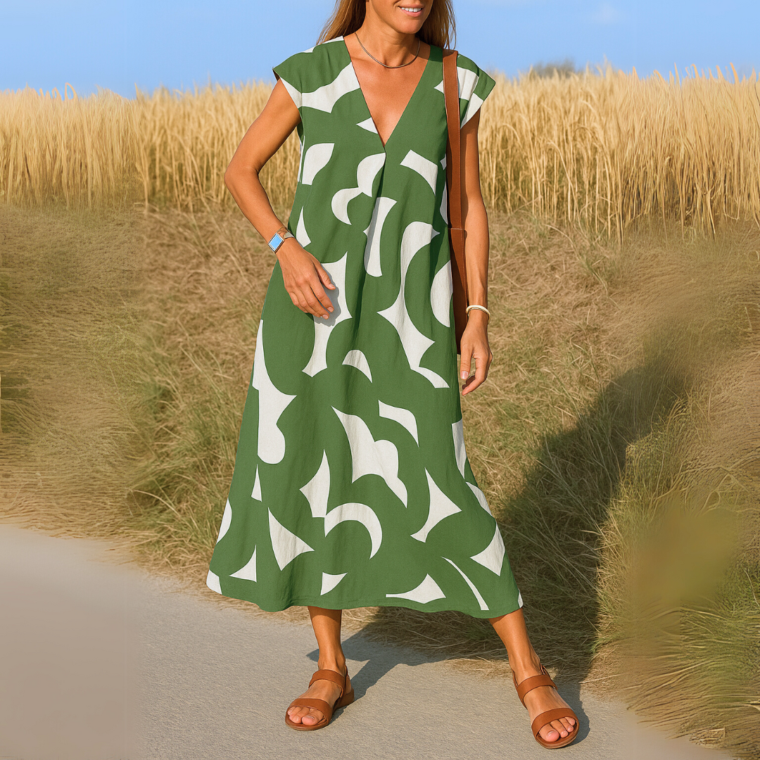 SUZANNE | Fluid V-neck dress