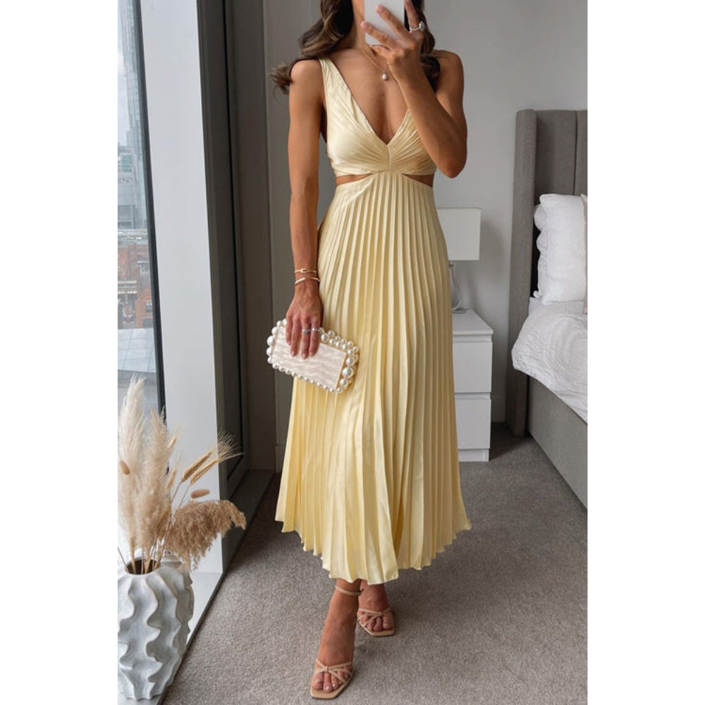 KATE | Elegant pleated maxi dress
