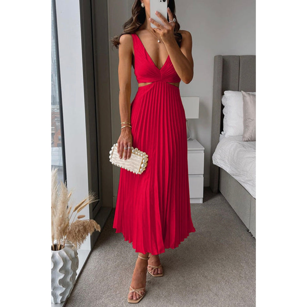 KATE | Elegant pleated maxi dress