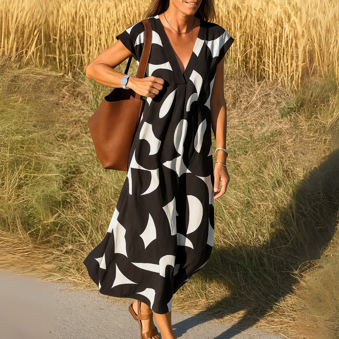 SUZANNE | Fluid V-neck dress