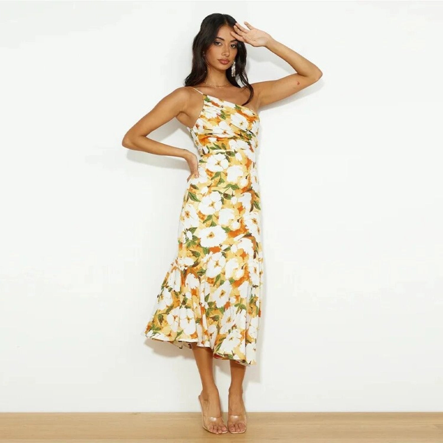 CHARLOTTE｜Maxi dress with floral pattern
