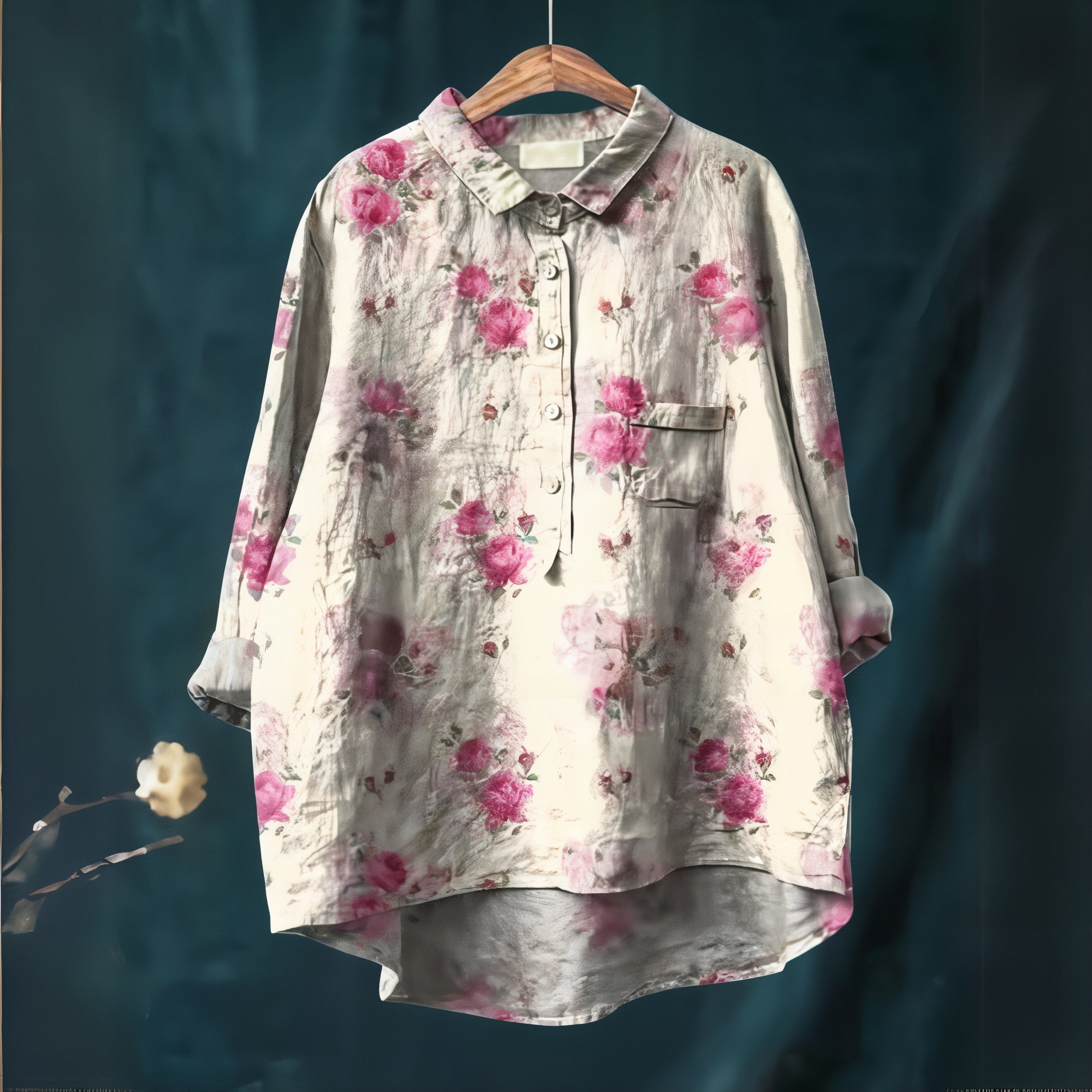 IVY｜Romantic Floral Print Blouse