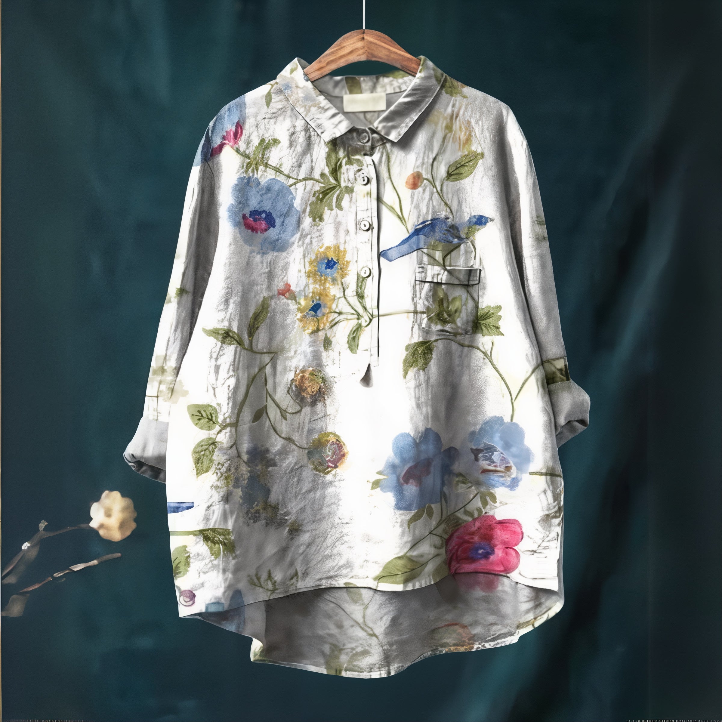 IVY｜Romantic Floral Print Blouse
