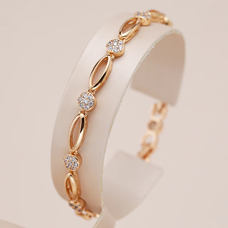 Elegant Zirconia Gold Bracelet