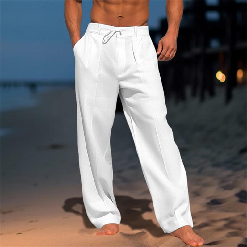 LOIS™ | Unicoloured linen trousers for men