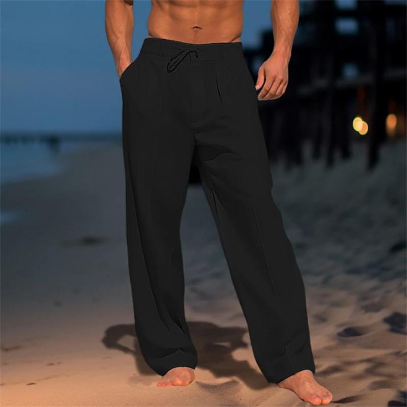LOIS™ | Unicoloured linen trousers for men