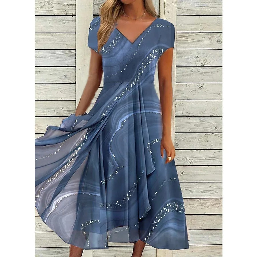 VICTORIA | V-neck Midi Dress