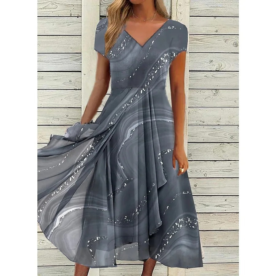 VICTORIA | V-neck Midi Dress