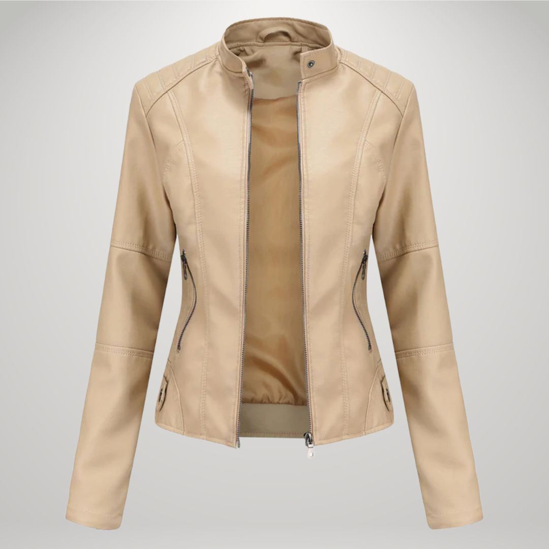 ADELE｜Elegant leather jacket