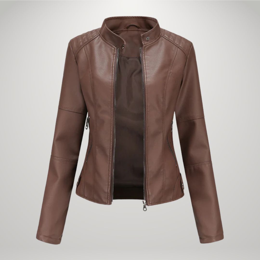 ADELE｜Elegant leather jacket