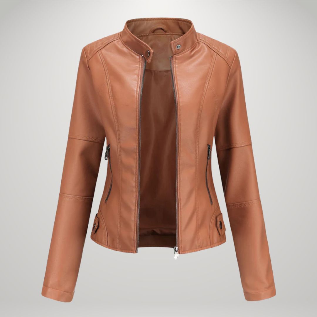 ADELE｜Elegant leather jacket