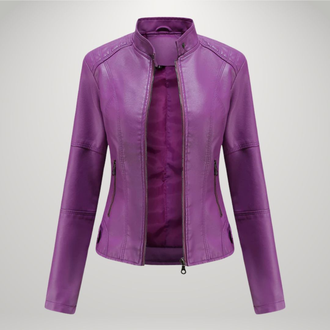 ADELE｜Elegant leather jacket